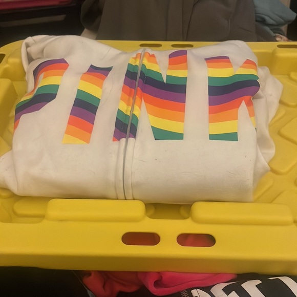 gently used vs/pink large pride/rainbow zip up - Picture 2 of 2